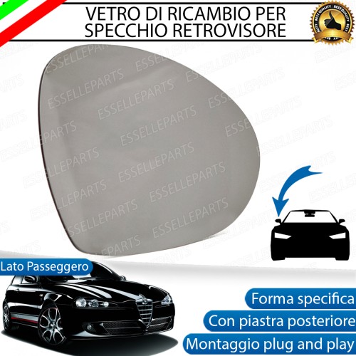 Specchietto Alfa Romeo 147 Dal 2009 Vetro Specchio Retrovisore Destro Termico