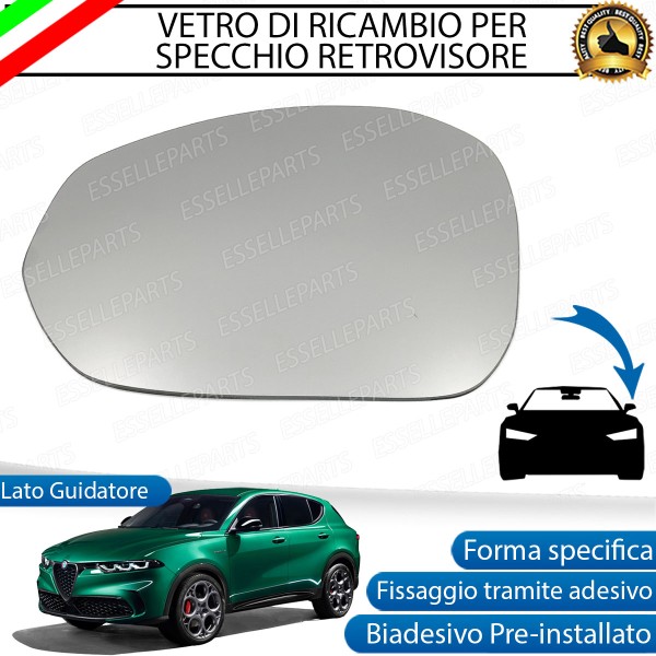 Specchietto Alfa Romeo Tonale Vetro Specchio Retrovisore Lato Guida Sinistro