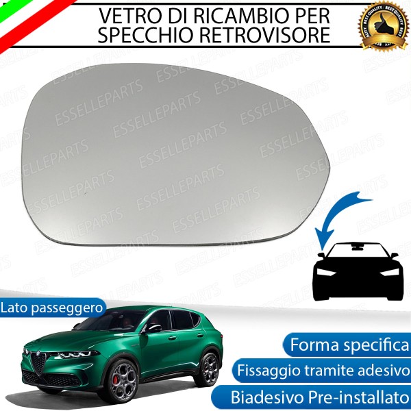 Specchietto Alfa Romeo Tonale Vetro Specchio Retrovisore Lato Passeggero Destro
