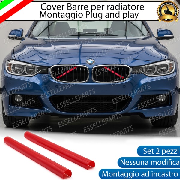 Cover Barre Radiatore Bmw Serie 3 GT F34 F35 Ad Incastro Rosso Plug And Play