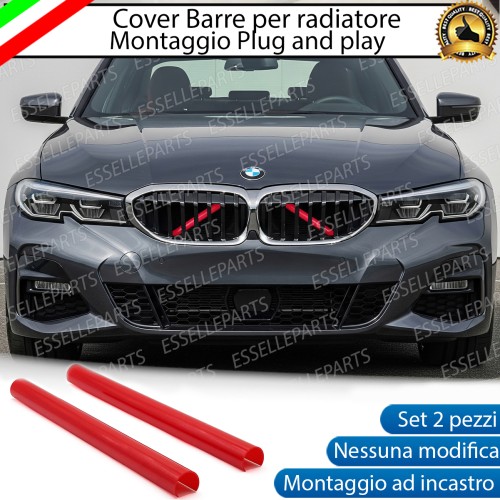 Cover Barre Radiatore Bmw Serie 3 G20 G21 Ad Incastro Rosso Plug And Play