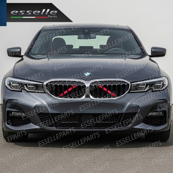 Cover Barre Radiatore Bmw Serie 3 G20 G21 Ad Incastro Rosso Plug And Play