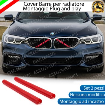 Cover Barre Radiatore Bmw Serie 5 G30 G31 Ad Incastro Rosso Plug And Play