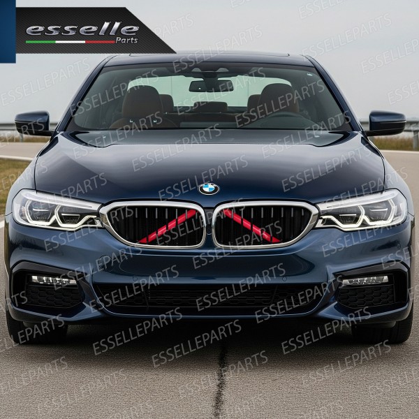 Cover Barre Radiatore Bmw Serie 5 G30 G31 Ad Incastro Rosso Plug And Play