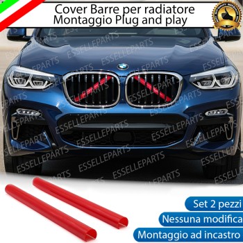 Cover Barre Radiatore Bmw X4 G02 Ad Incastro Rosso Plug And Play