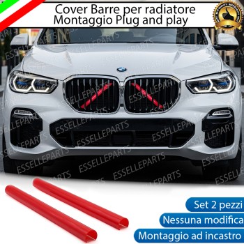 Cover Barre Radiatore Bmw X5 G05 Ad Incastro Rosso Plug And Play