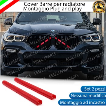 Cover Barre Radiatore Bmw X6 G06 Ad Incastro Rosso Plug And Play