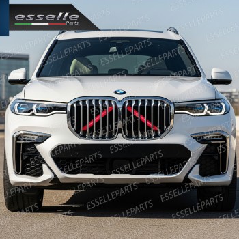 Cover Barre Radiatore Bmw X7 G07 Ad Incastro Rosso Plug And Play