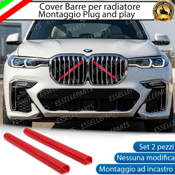 Cover Barre Radiatore Bmw X7 G07 Ad Incastro Rosso Plug And Play
