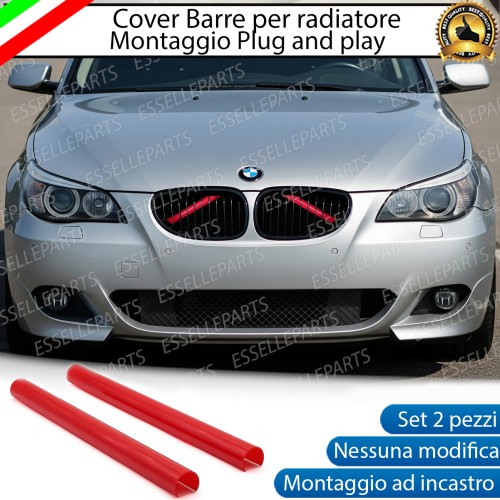 Cover Barre Radiatore Bmw Serie 5 E60 E61 Ad Incastro Rosso Plug And Play