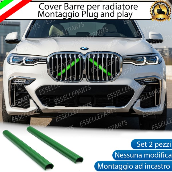 Cover Barre Radiatore Bmw X7 G07 Ad Incastro Verde Plug And Play