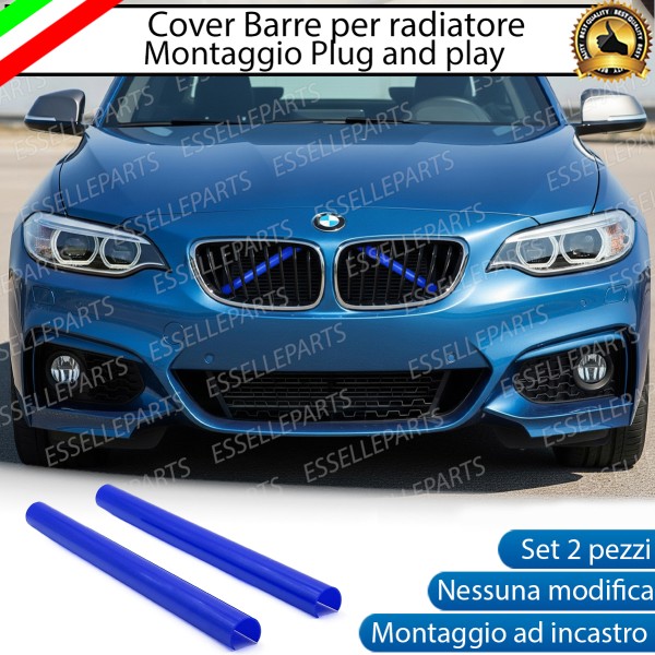 Cover Barre Radiatore Bmw Serie 2 F22 F23 Ad Incastro Blu Plug And Play