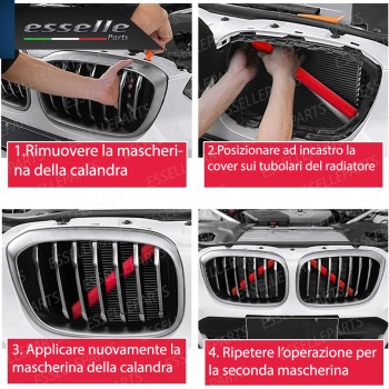 Cover Barre Radiatore Bmw Serie 6 GT G32 Ad Incastro Blu Plug And Play