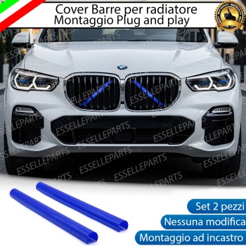 Cover Barre Radiatore Bmw X5 G05 Ad Incastro Blu Plug And Play
