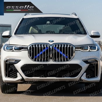 Cover Barre Radiatore Bmw X7 G07 Ad Incastro Blu Plug And Play