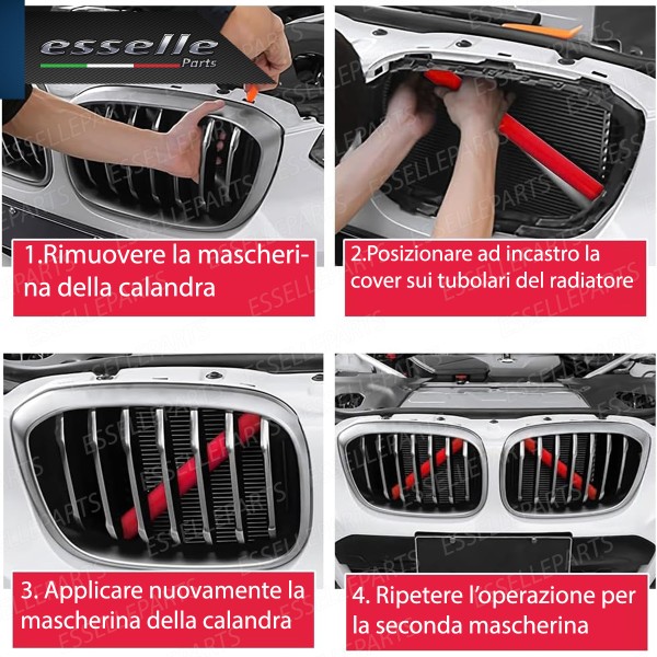 Cover Barre Radiatore Bmw Serie 1 F40 Ad Incastro Giallo Plug And Play