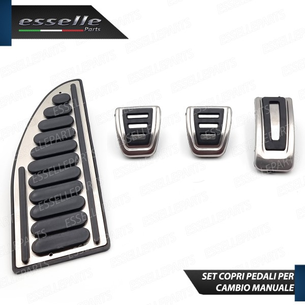 set copripedale completo in alluminio cambio MANUALE Skoda Fabia 4