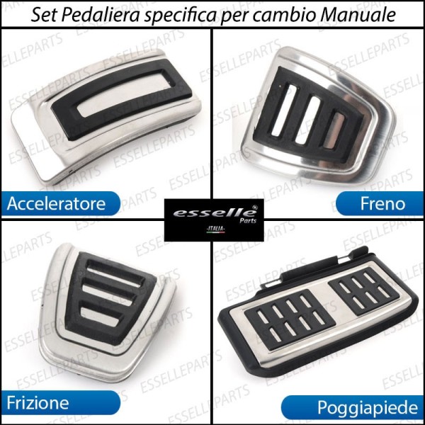 Set Copripedali Pedaliera Per Cambio Manuale Skoda Superb mk3