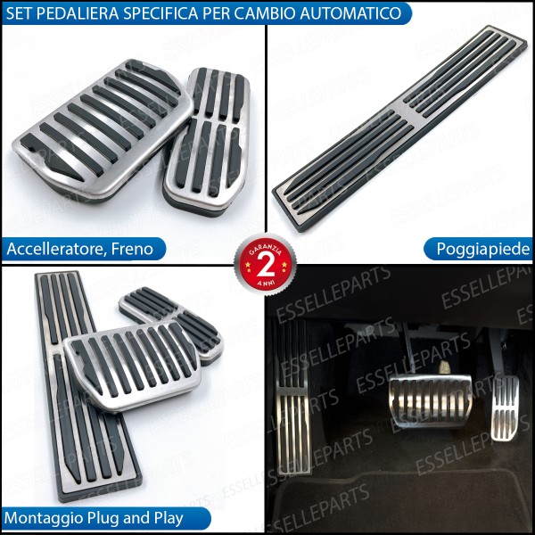 Set Copripedali Pedaliera per Cambio Automatico Jaguar XF Restyling