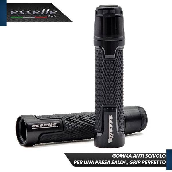 Manopole Manubrio Moto Scooter Nero Antiscivolo Con Contrappesi per Ducati