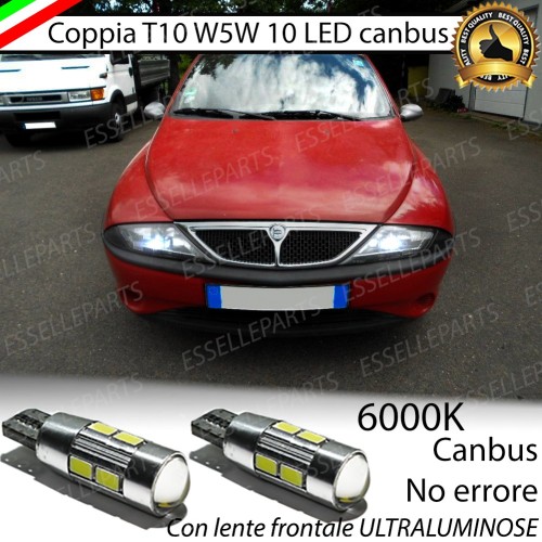 Lampade T10 W5W Canbus 10 LED no error luci posizione Lancia Y