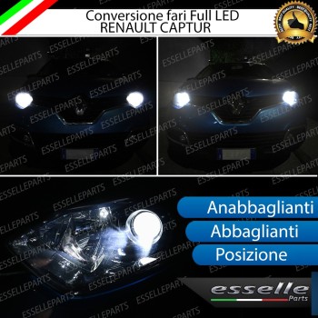 Conversione Fari Full LED 6400LM + 10000LM + 330LM Renault Captur Restyling