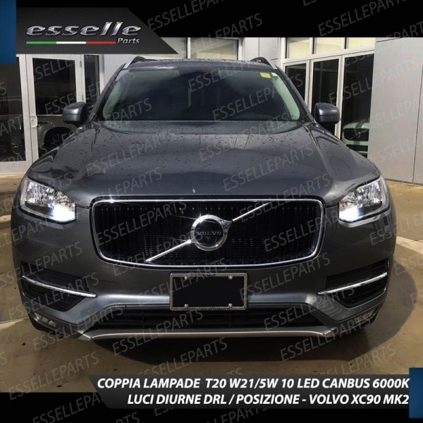 Luci DIURNE T20 Led Canbus VOLVO XC90 II Luce Bianca No Error