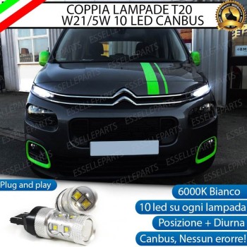 Luci DIURNE T20 Led Canbus CITROEN BERLINGO III Luce Bianca No Error