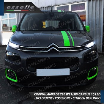 Luci DIURNE T20 Led Canbus CITROEN BERLINGO III Luce Bianca No Error