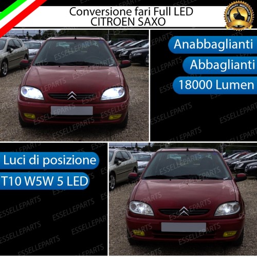 Lampade a LED H4 + T10 per CITROEN SAXO Luce Bianca No Error
