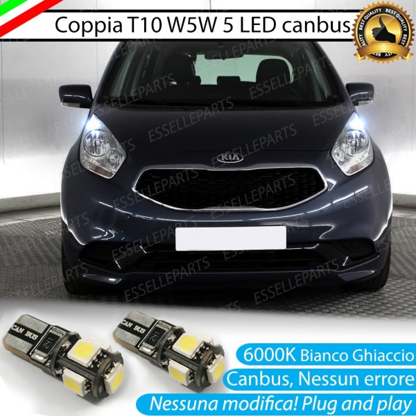 Luci posizione T10 W5W 5 LED Canbus Kia Venga