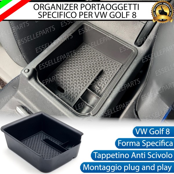 Organizer Per Bracciolo VW Golf 8  Vassoio Portaoggetti
