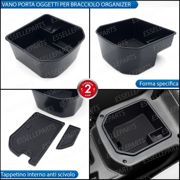 Organizer Per Bracciolo VW T-roc Restyling Vassoio Portaoggetti