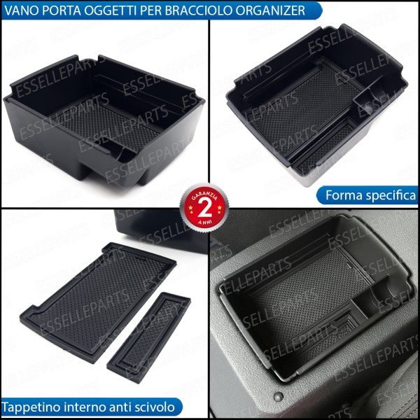 Organizer Per Bracciolo VW Golf 7  Vassoio Portaoggetti