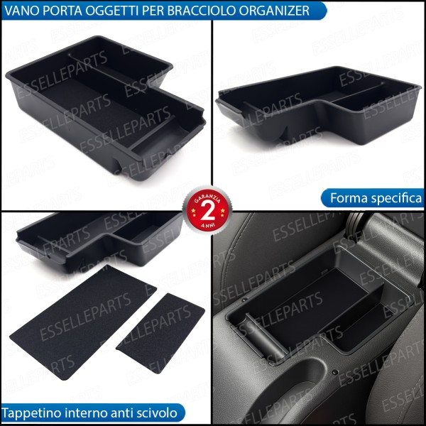 Organizer Per Bracciolo VW Golf 6  Vassoio Portaoggetti
