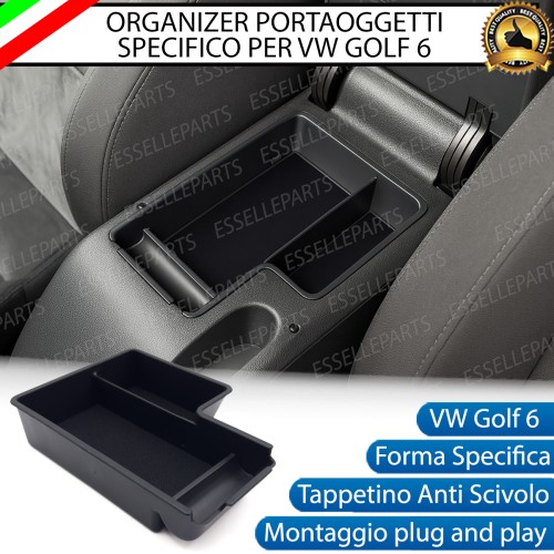 Organizer Per Bracciolo VW Golf 6  Vassoio Portaoggetti