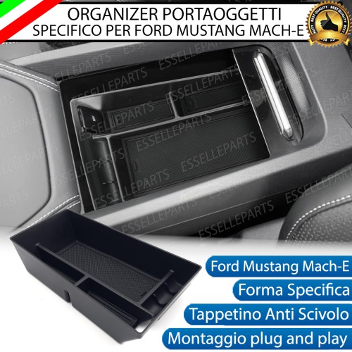 Organizer Per Bracciolo Ford Mustang Mach-E Vassoio Portaoggetti