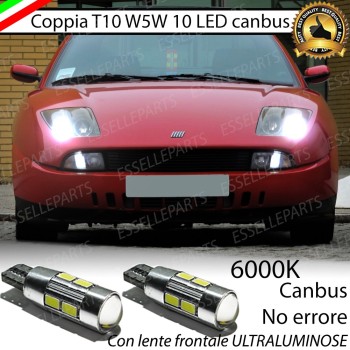 Lampade T10 W5W Canbus 10 LED no error luci posizione Fiat Coupe