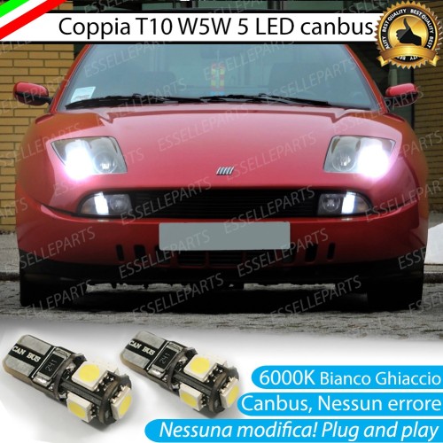 Luci posizione T10 W5W 5 LED Canbus Fiat Coupe