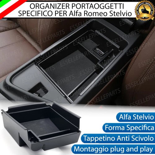 Organizer Per Bracciolo  Alfa Stelvio Vassoio Portaoggetti