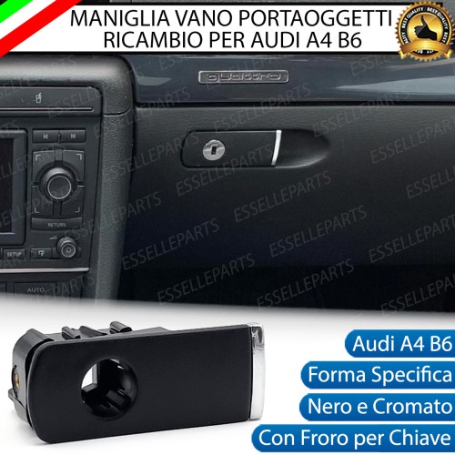 Maniglia vano portaoggetti Audi A4 B6 Ricambio Nero Cromato
