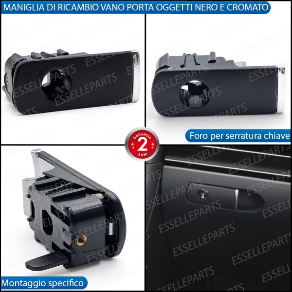 Maniglia vano portaoggetti Seat Exeo Ricambio Nero Cromato