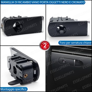 Maniglia vano portaoggetti Seat Exeo Ricambio Nero Cromato