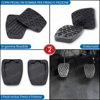 Set Copripedali Pedaliera in Gomma Specifici per Nissan Note MK2 Set Copripedali Pedaliera in Gomma Specifici per Nissan Note MK2