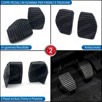 Set Copripedali Pedaliera in Gomma Specifici per Peugeot 307