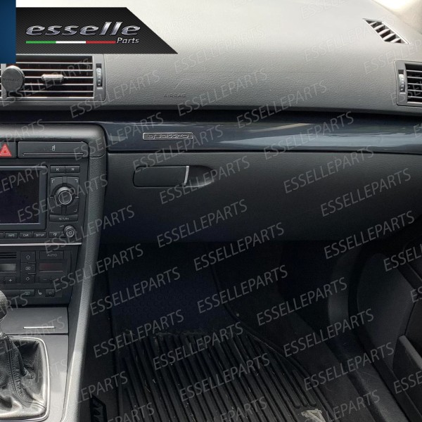 Maniglia vano portaoggetti Audi A4 B6 Nero Cromato Senza Foro