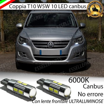 Luci posizione T10 W5W 10 LED canbus 6000K VW Tiguan MK1 5N Restyling