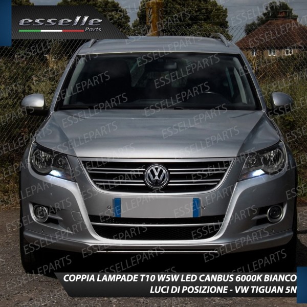Luci posizione T10 W5W 10 LED canbus 6000K VW Tiguan MK1 5N Restyling