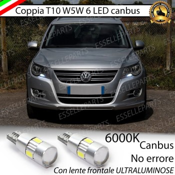 Luci posizione T10 W5W LED canbus 6000K VW Tiguan MK1 5N Restyling