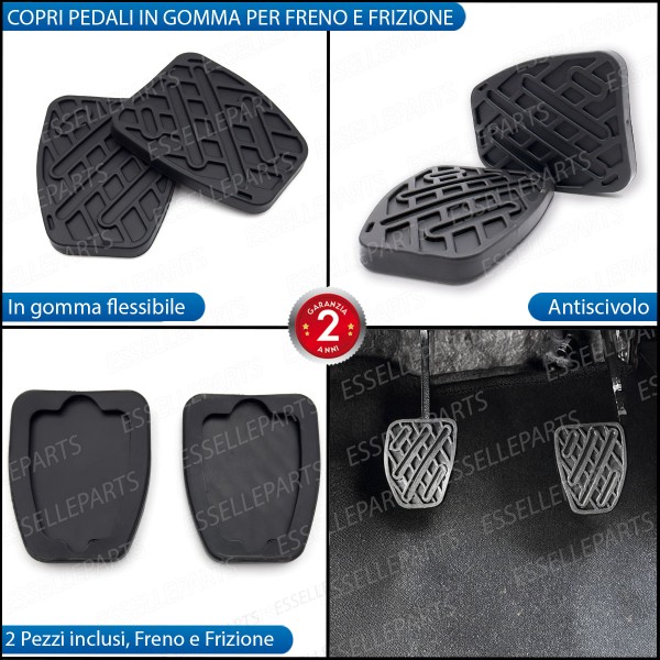 Set Copripedali Pedaliera in Gomma Specifici per Renault Captur MK2